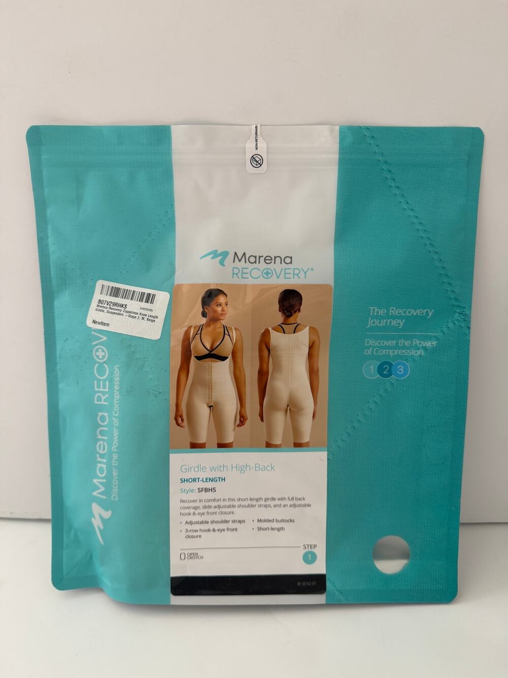 Marena Recovery Girdle with High Back Short Length SFBHS 2X SMALL Beige